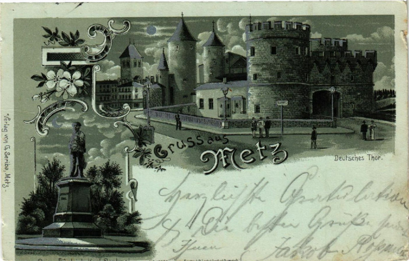 Carte postale ancienne Gruss aus Metz à Metz