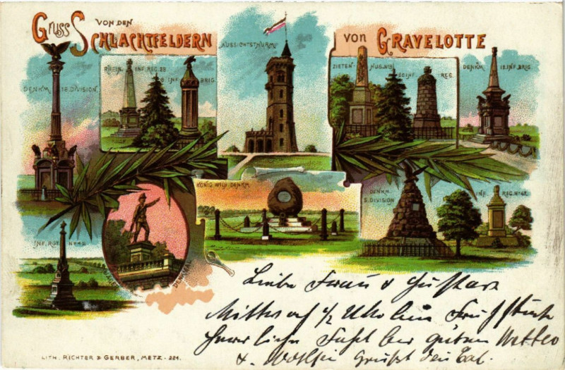 Carte postale ancienne Gruss von den Schlachfeldern
