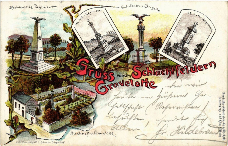 Carte postale ancienne Gruss von den Schlachtfeldern