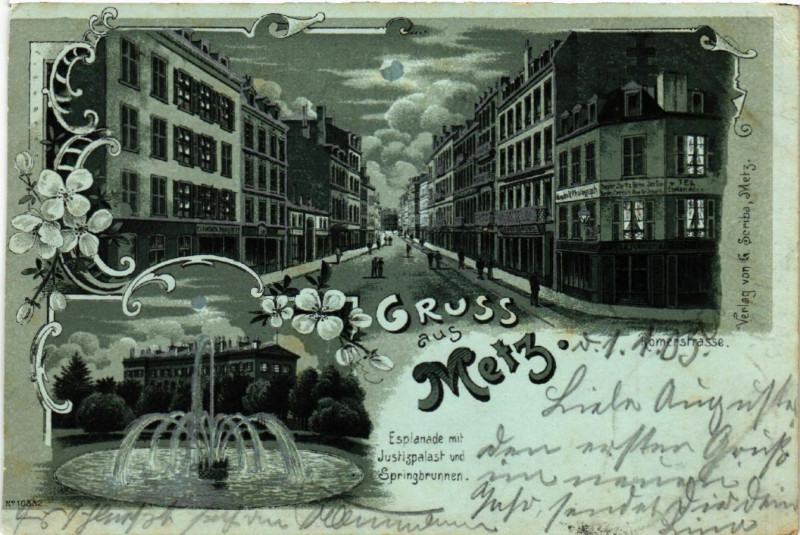 Carte postale ancienne Gruss aus Metz à Metz