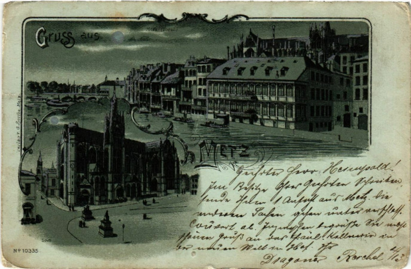 Carte postale ancienne Gruss aus Metz à Metz