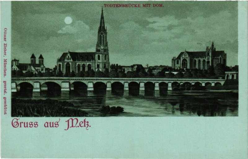 Carte postale ancienne Gruss aus Metz à Metz