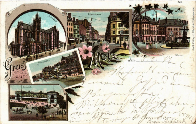 Carte postale ancienne Gruss aus Metz à Metz
