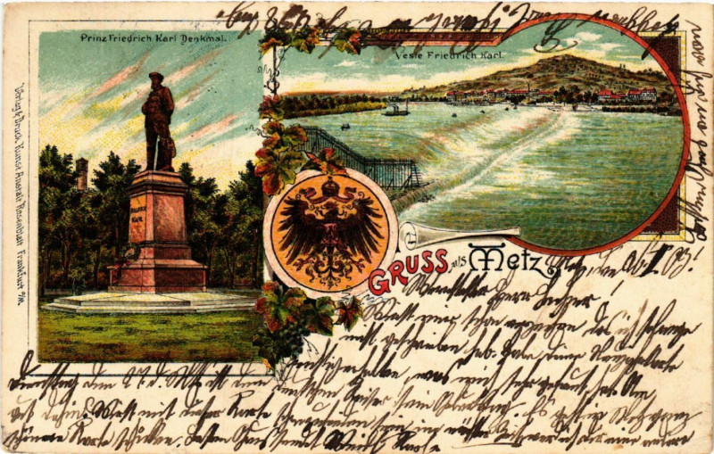 Carte postale ancienne Gruss aus Metz à Metz