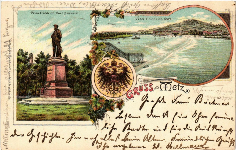 Carte postale ancienne Souvenir de Metz à Metz