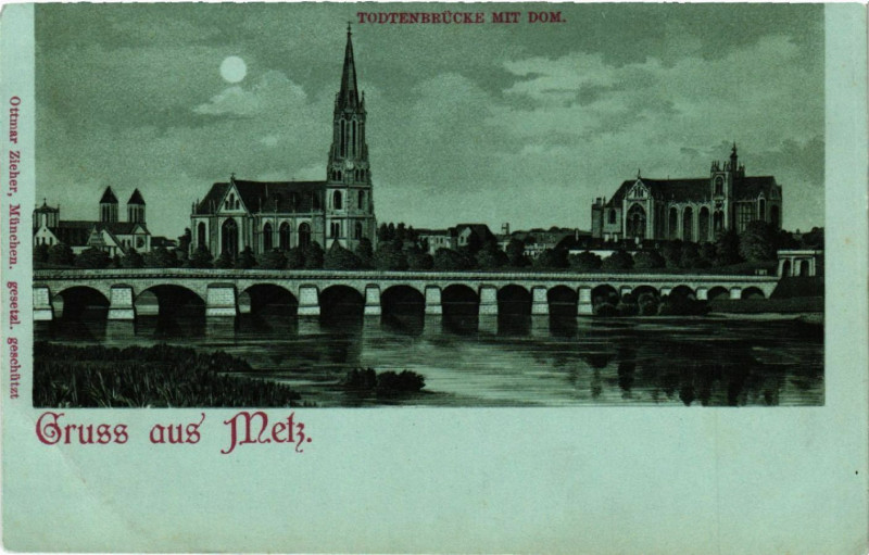 Carte postale ancienne Gruss aus Metz à Metz