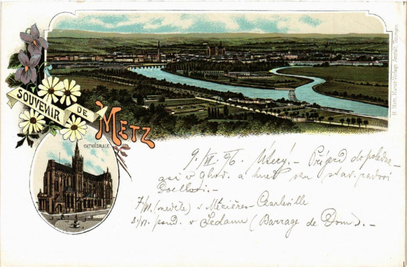 Carte postale ancienne Gruss aus Metz à Metz