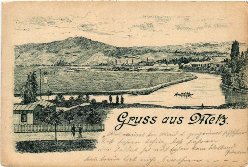 Carte postale ancienne Gruss aus Metz à Metz