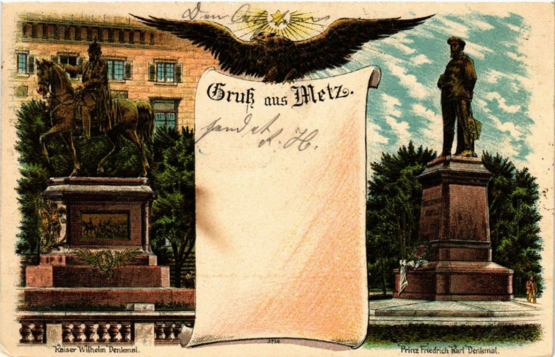 Carte postale ancienne Gruss aus Metz à Metz