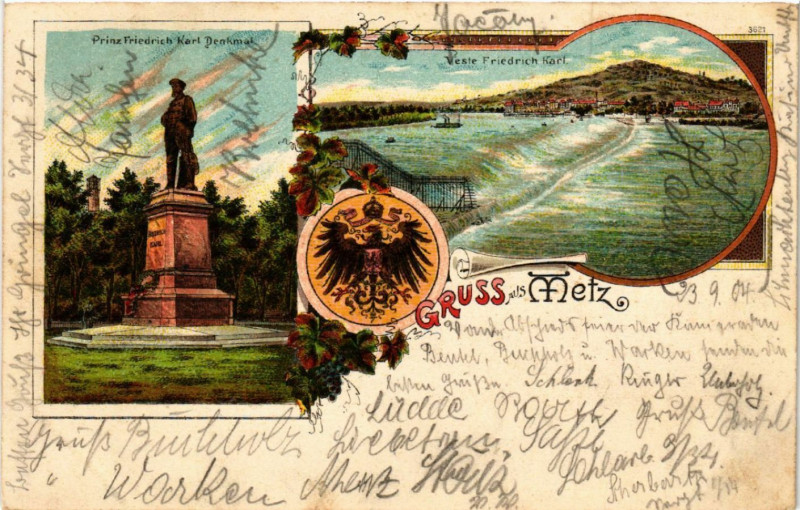 Carte postale ancienne Gruss aus Metz à Metz