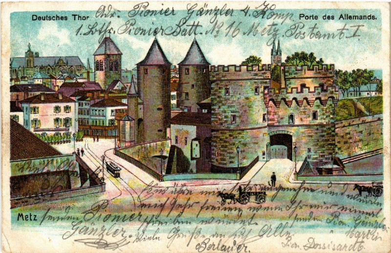 Carte postale ancienne Metz - Deutsches Thor à Metz