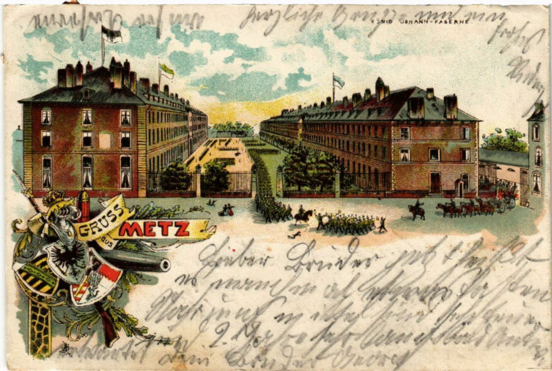Carte postale ancienne Gruss aus Metz à Metz