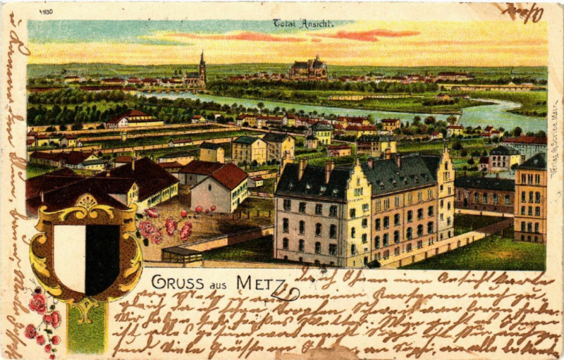Carte postale ancienne Gruss aus Metz à Metz