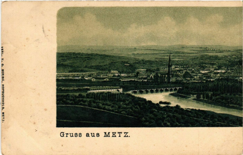 Carte postale ancienne Gruss aus Metz à Metz