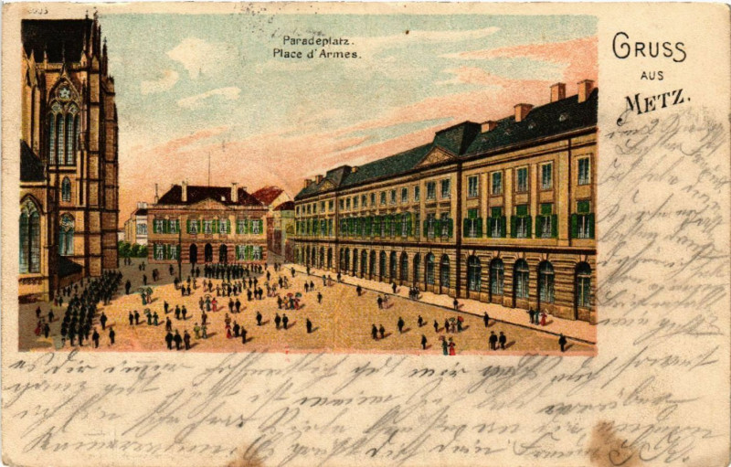 Carte postale ancienne Gruss aus Metz à Metz