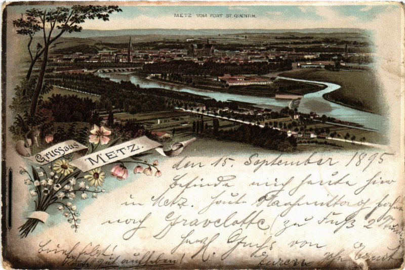 Carte postale ancienne Gruss aus Metz à Metz