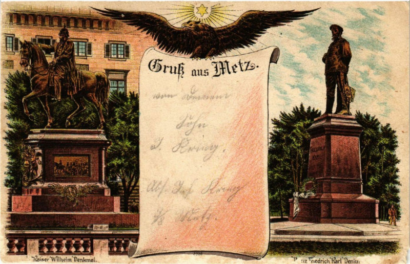 Carte postale ancienne Gruss aus Metz à Metz
