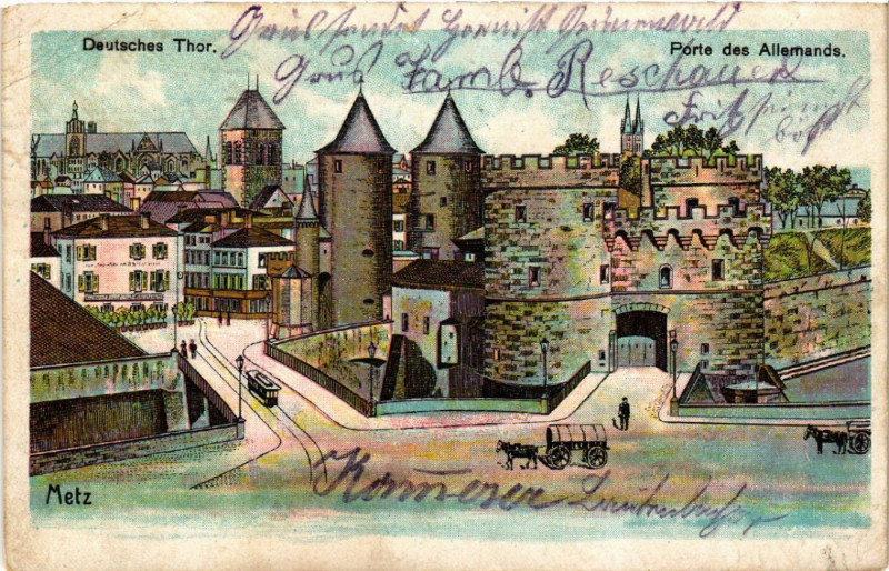Carte postale ancienne Metz - Deutsches Thor à Metz