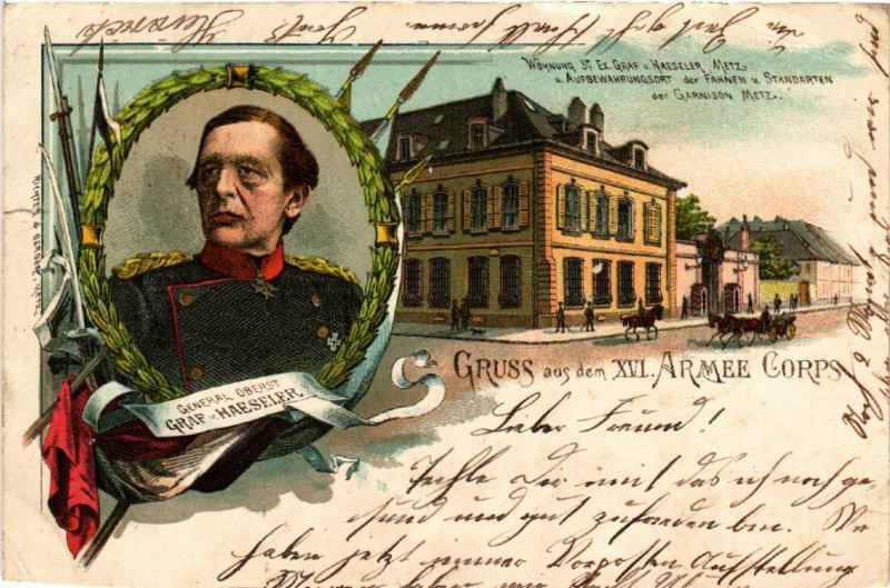 Carte postale ancienne Gruss aus dem Xvi Armée Corps