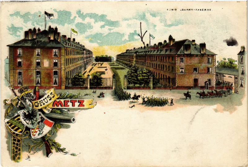 Carte postale ancienne Gruss aus Metz à Metz
