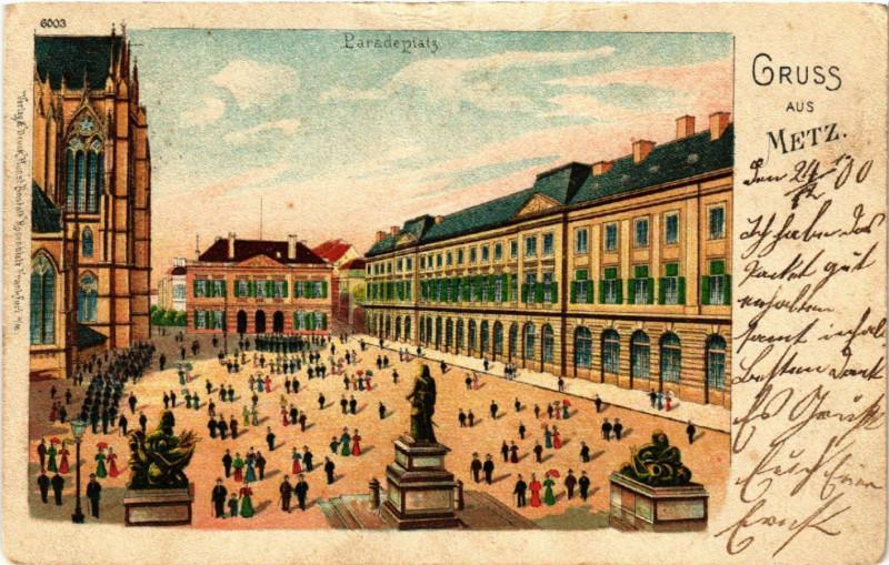 Carte postale ancienne Gruss aus Metz à Metz