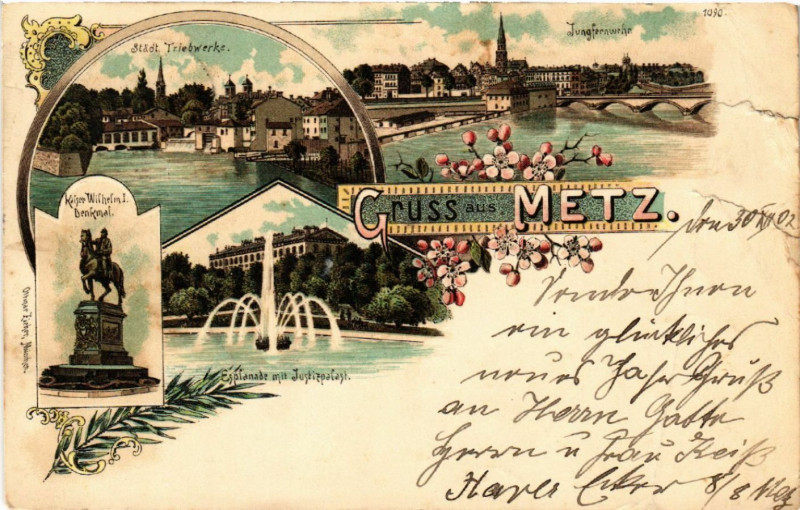Carte postale ancienne Gruss aus Metz à Metz