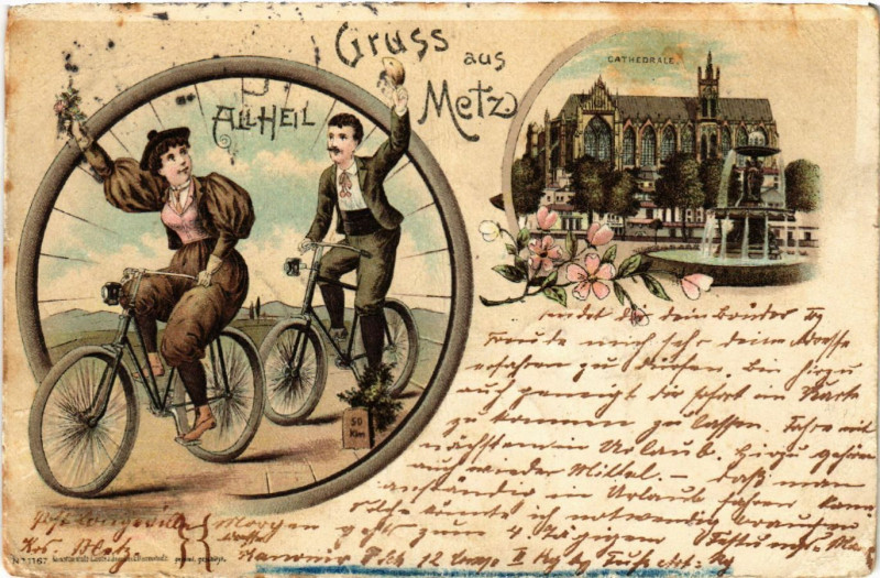 Carte postale ancienne Gruss aus Metz à Metz