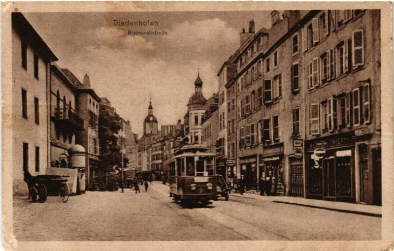 Carte postale ancienne Diedenhofen - Bismarckstrasse