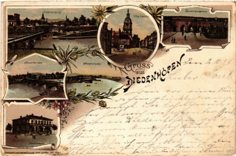 Carte postale ancienne Gruss aus Diedenhofen