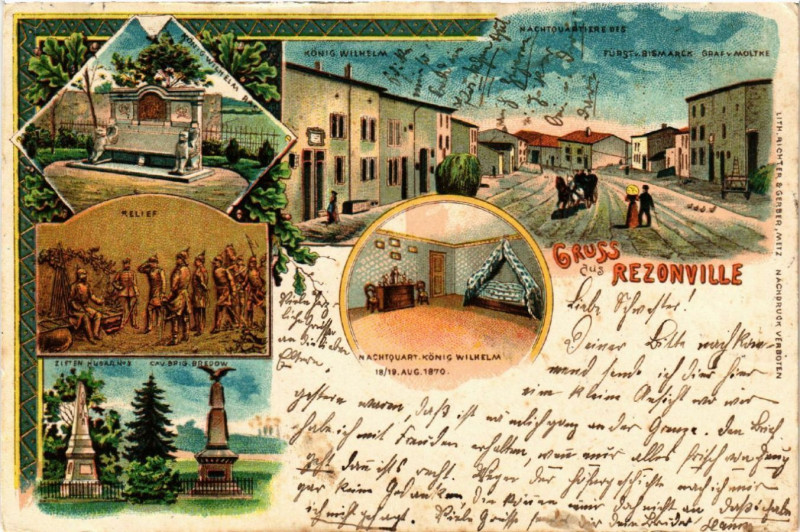 Carte postale ancienne Gruss aus Rezonville