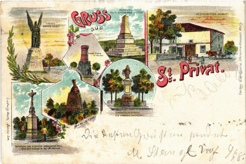 Carte postale ancienne Gruss aus Saint-Privat