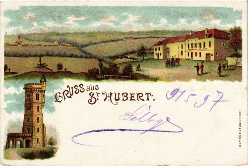 Carte postale ancienne Gruss aus Saint-Hubert à Saint-Hubert