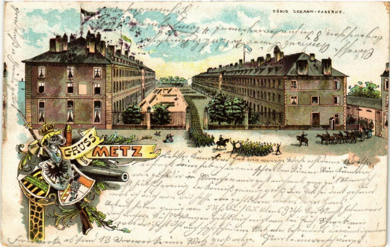 Carte postale ancienne Gruss aus Metz à Metz