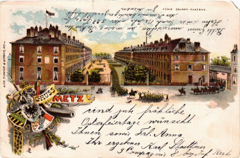 Carte postale ancienne Gruss aus Metz à Metz