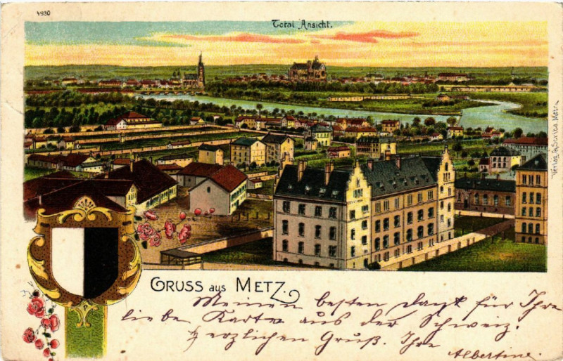 Carte postale ancienne Gruss aus Metz à Metz