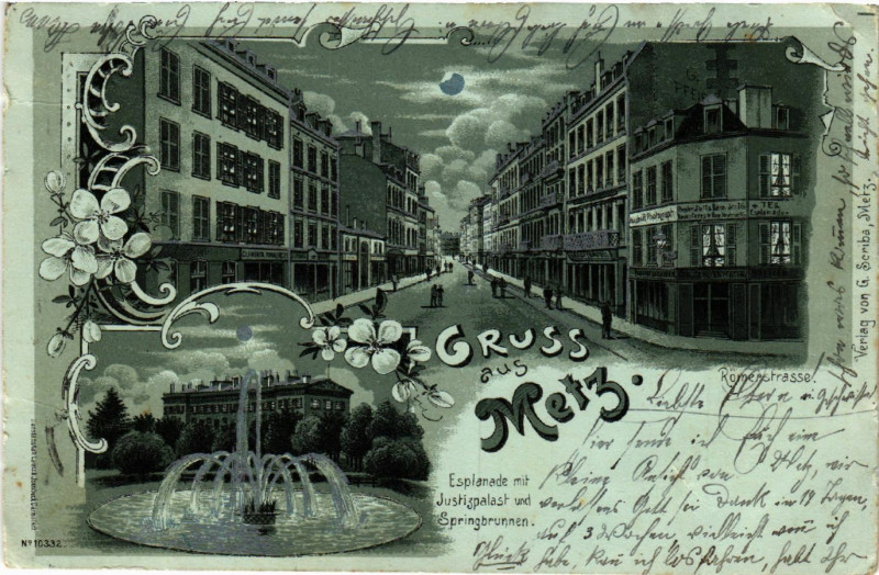 Carte postale ancienne Gruss aus Metz à Metz