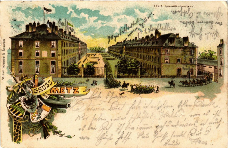 Carte postale ancienne Gruss aus Metz à Metz