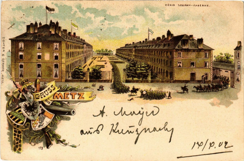 Carte postale ancienne Gruss aus Metz à Metz
