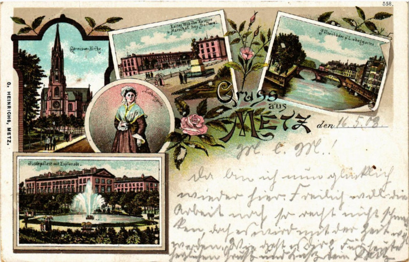 Carte postale ancienne Gruss aus Metz à Metz