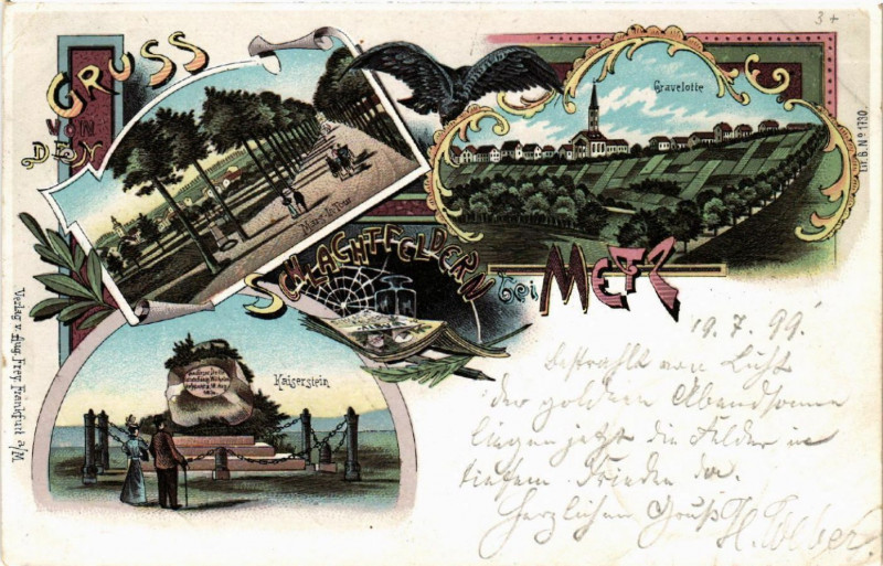Carte postale ancienne Gruss aus Metz à Metz