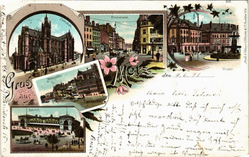 Carte postale ancienne Gruss aus Metz à Metz