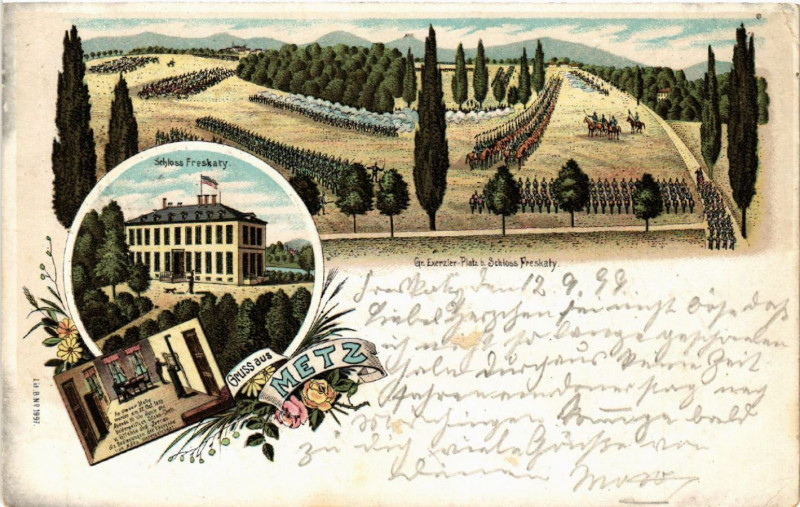 Carte postale ancienne Gruss aus Metz à Metz