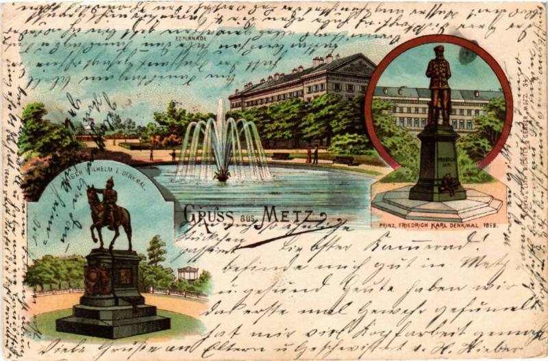 Carte postale ancienne Gruss aus Metz à Metz