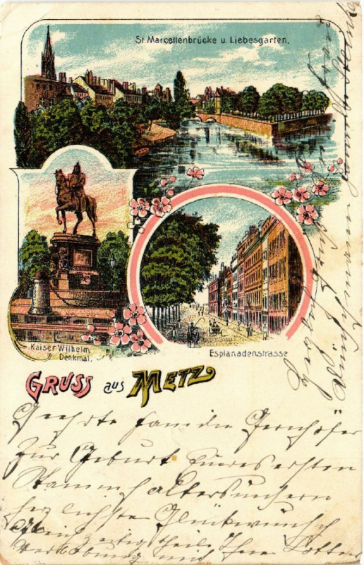 Carte postale ancienne Gruss aus Metz à Metz
