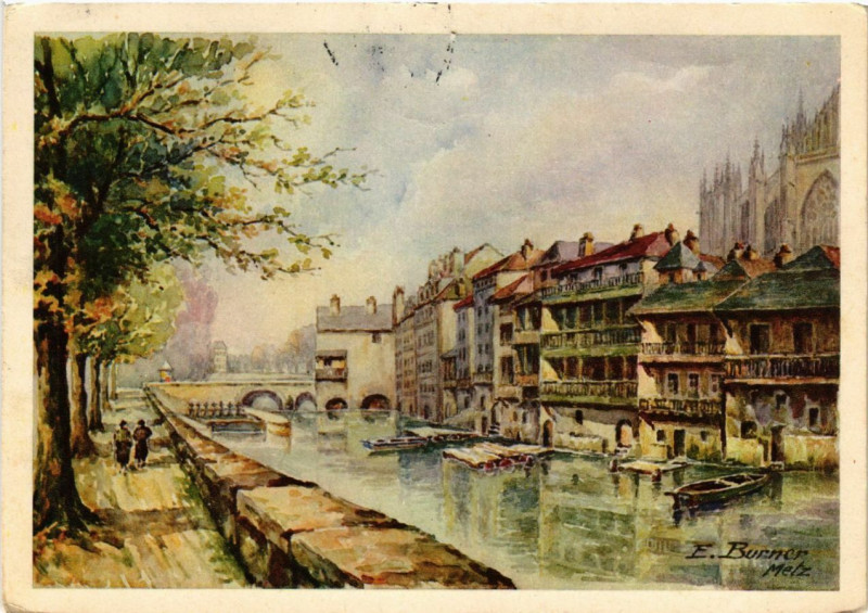 Carte postale ancienne Gruss aus Metz à Metz