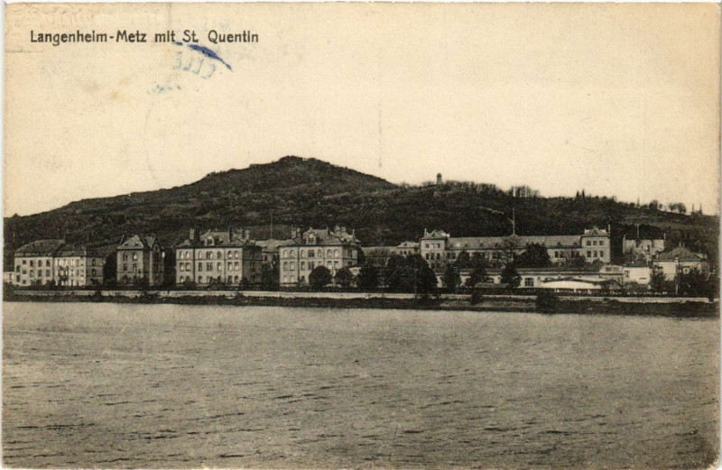 Carte postale ancienne Langenhelm Metz mit Saint-Quentin à Metz