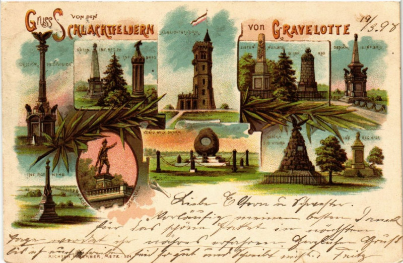 Carte postale ancienne Gruss von den Schlachtfeldern