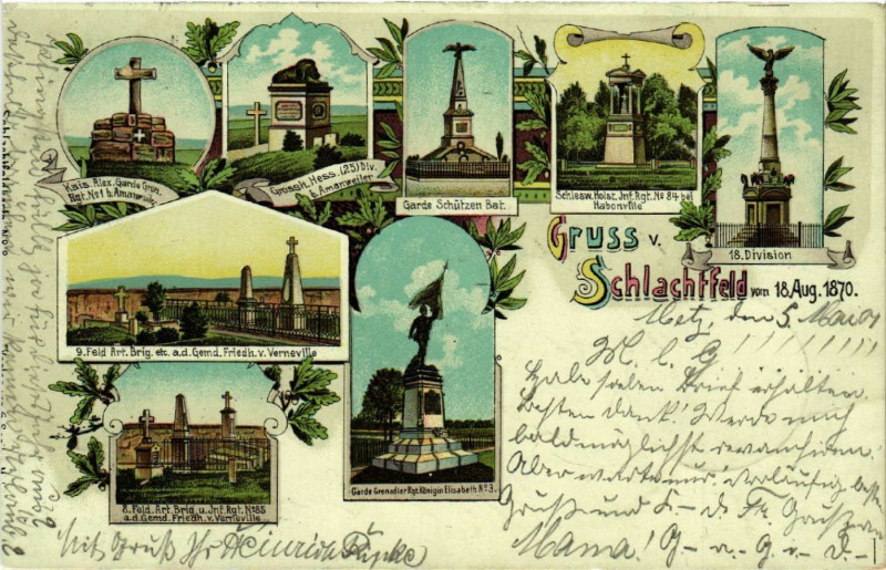 Carte postale ancienne Gruss von Schlachtfeld