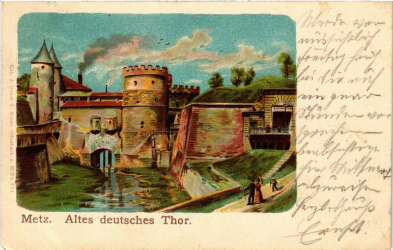 Carte postale ancienne Metz - Altes Deutsches Thor à Metz