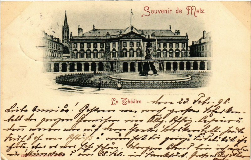 Carte postale ancienne Souvenir de Metz - Le Theatre à Metz